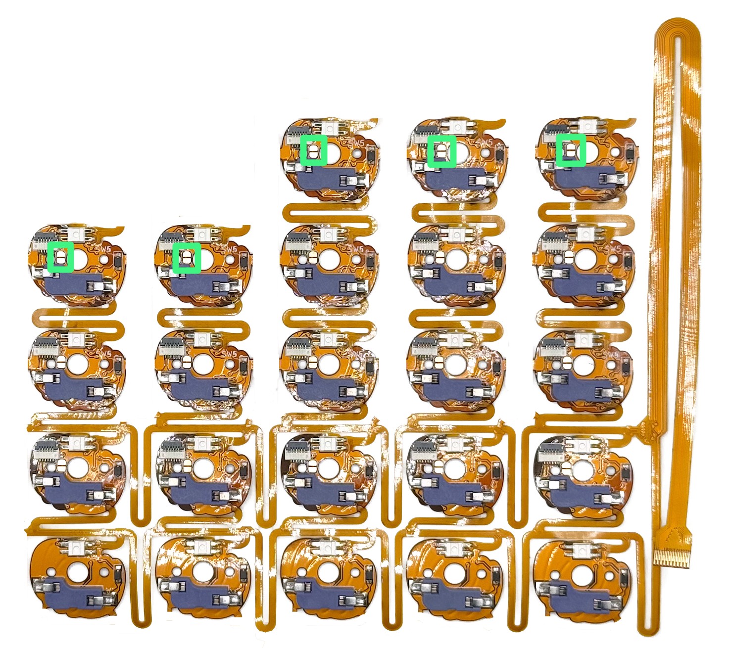 Locations of solder jumpers on Pumpkin PCB