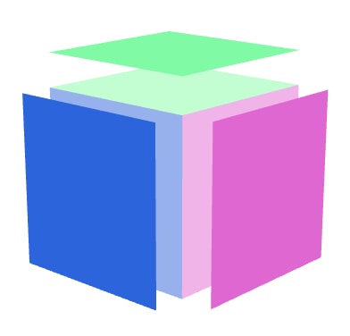 Cube with only faces moved